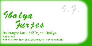 ibolya furjes business card